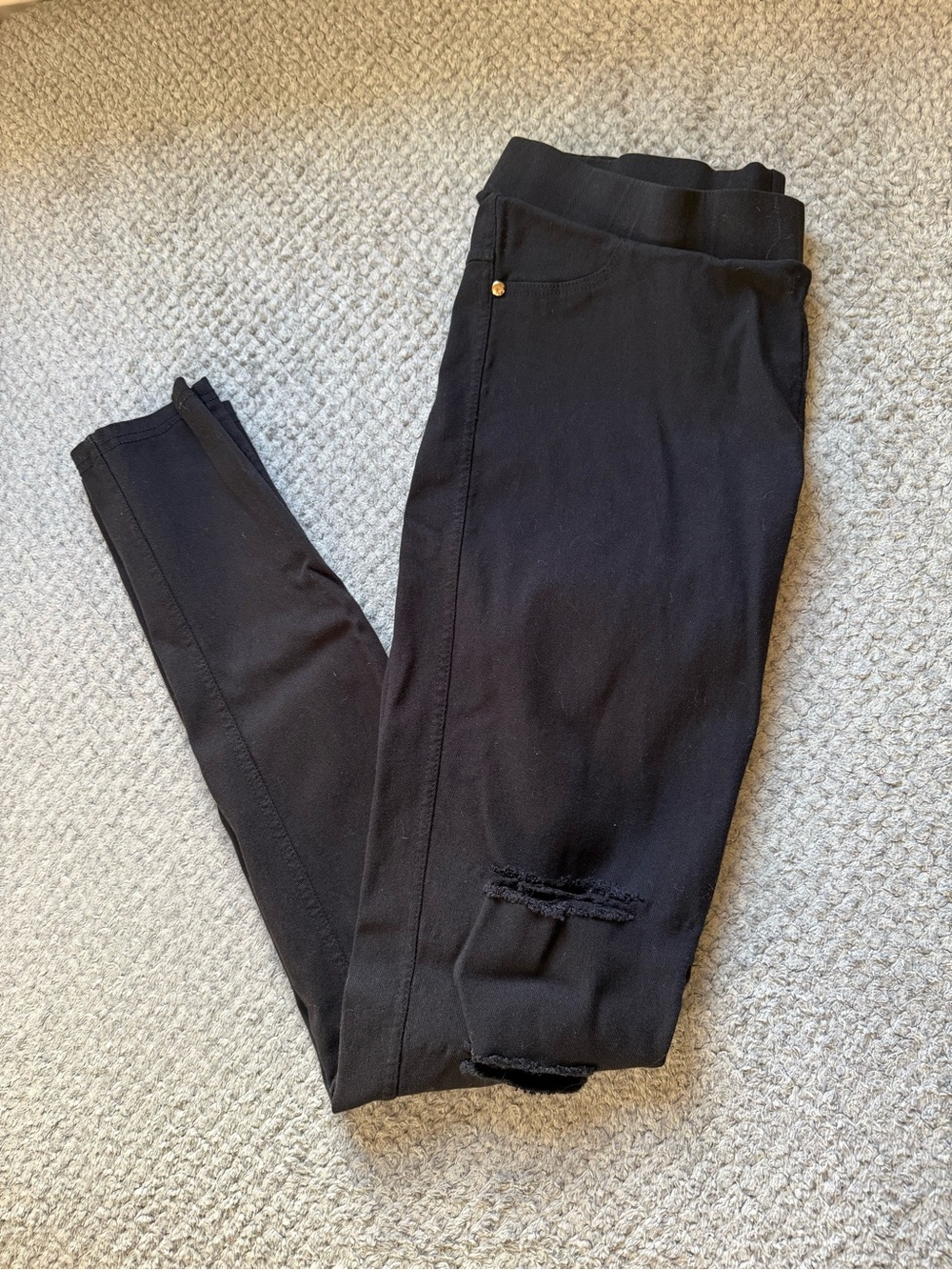 Ripped Black Spandex Pants